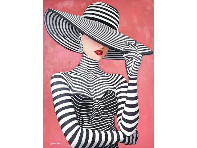 Jack gage – chapeau - olie op doek - 120x90 cm - afbeelding 1 van  14