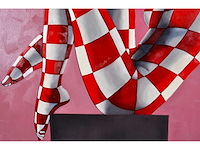 Jack gage – la pause - olie op doek - 100x100 cm - afbeelding 3 van  12