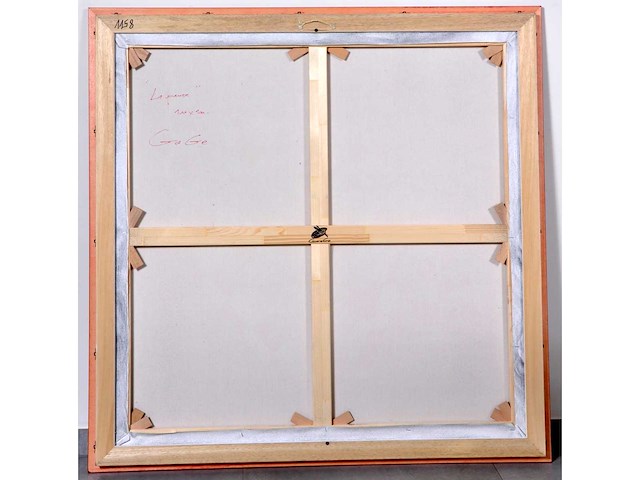 Jack gage – la pause - olie op doek - 100x100 cm - afbeelding 4 van  12