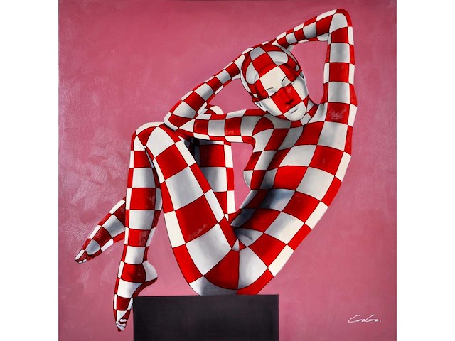 Jack gage – la pause - olie op doek - 100x100 cm - afbeelding 5 van  12