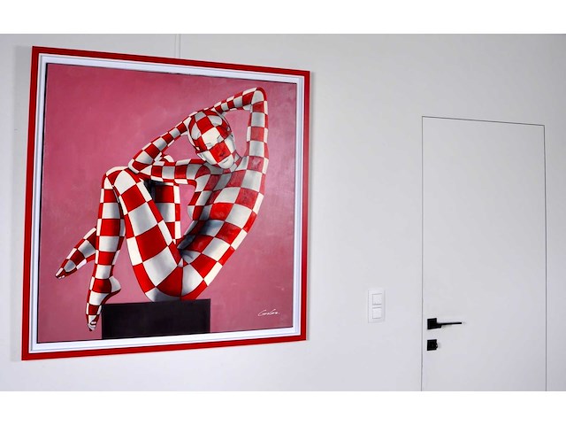 Jack gage – la pause - olie op doek - 100x100 cm - afbeelding 7 van  12