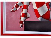 Jack gage – la pause - olie op doek - 100x100 cm - afbeelding 9 van  12