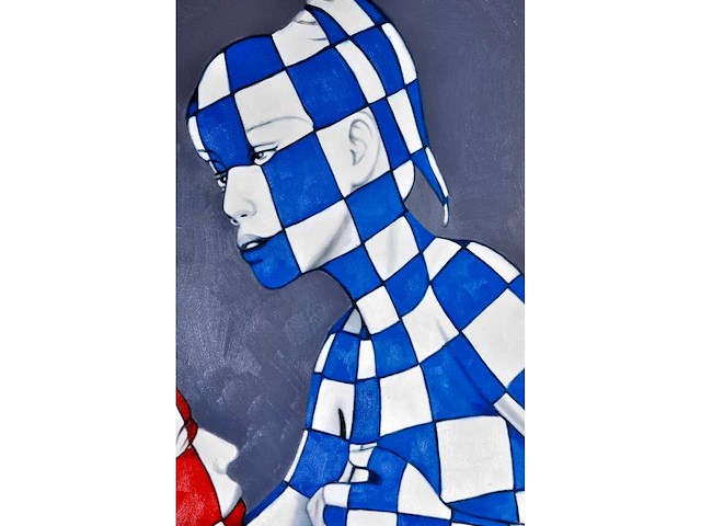 Jack gage – le couple - olie op doek - 100x100 cm - afbeelding 2 van  14