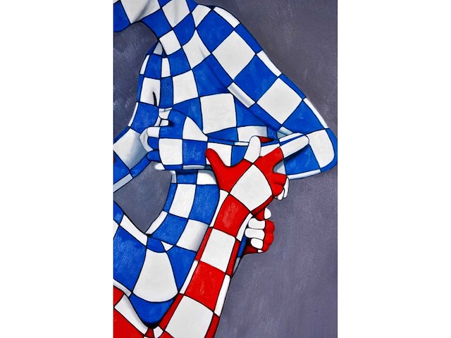 Jack gage – le couple - olie op doek - 100x100 cm - afbeelding 3 van  14