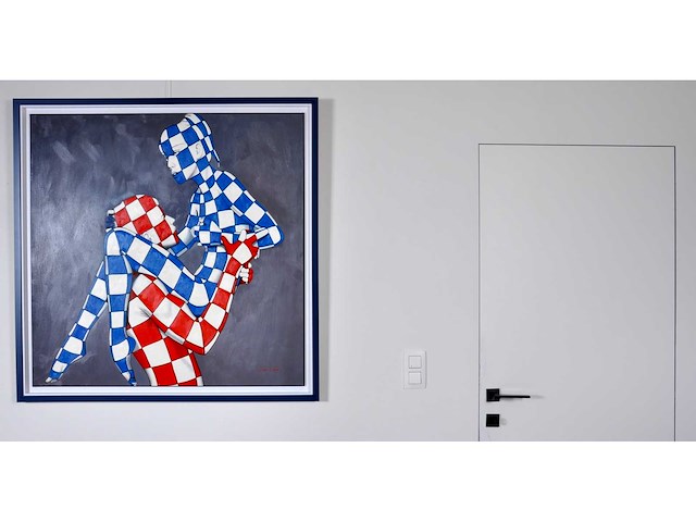 Jack gage – le couple - olie op doek - 100x100 cm - afbeelding 5 van  14