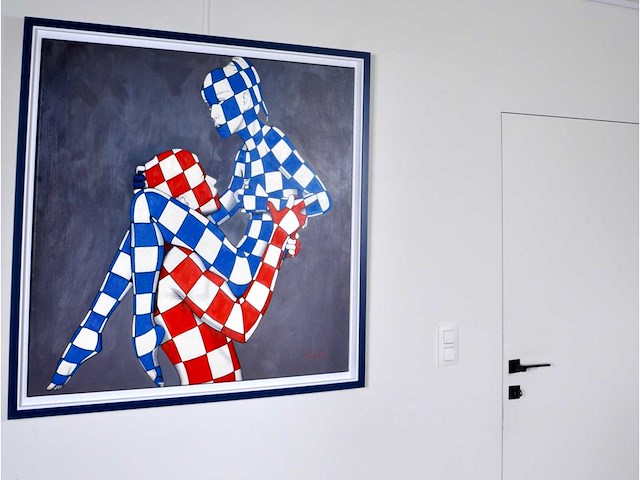 Jack gage – le couple - olie op doek - 100x100 cm - afbeelding 8 van  14