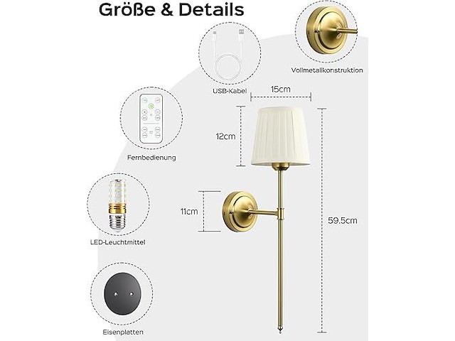 Jackyled accu wandlampen - afbeelding 2 van  5