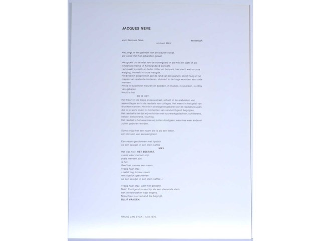 Jacques neve - may - zeefdruk - afbeelding 1 van  1