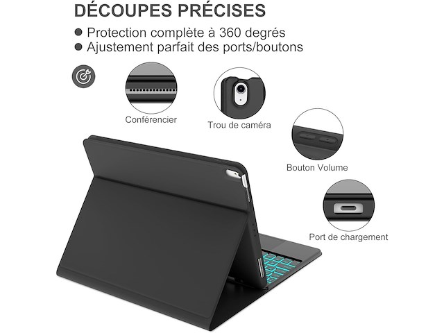 Jademall azerty-toetsenbord met trackpad - afbeelding 3 van  6