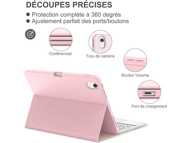 Jademall azerty-toetsenbord met trackpad - afbeelding 3 van  6