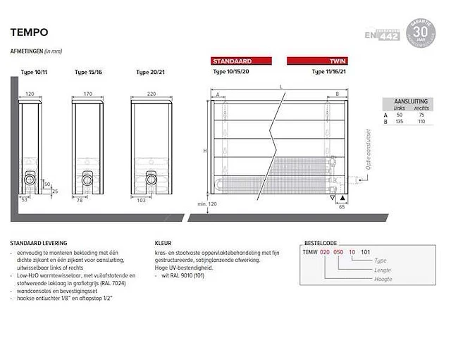 Jaga - wand radiator - radiator - afbeelding 2 van  3