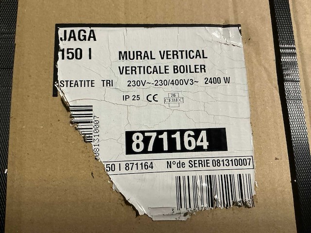 Jaga elektrische vertikale wandboiler 150l - afbeelding 3 van  4