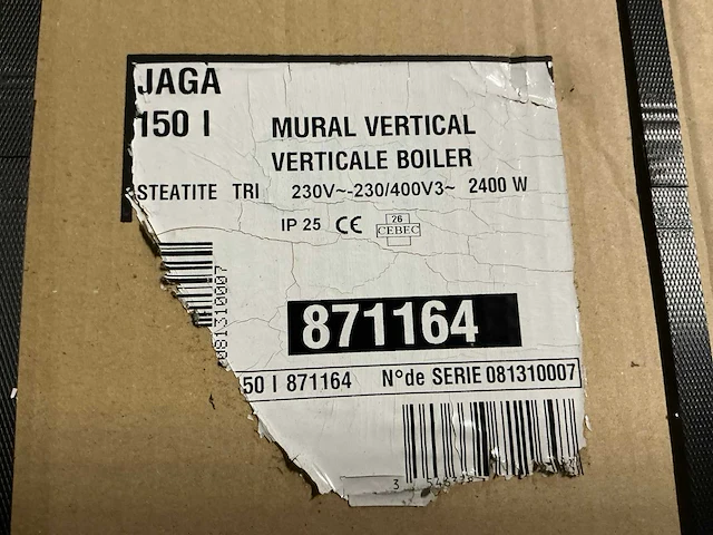 Jaga elektrische vertikale wandboiler 150l - afbeelding 3 van  4
