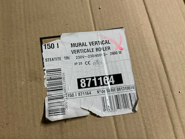 Jaga elektrische vertikale wandboiler 150l - afbeelding 4 van  5