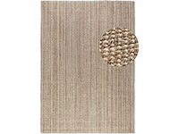 Jaipur natuurlijke grijze bruin bouclé jute tapijt - 120x170cm - afbeelding 2 van  5