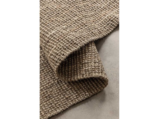 Jaipur natuurlijke grijze bruin bouclé jute tapijt - 120x170cm - afbeelding 4 van  5