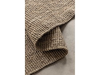 Jaipur natuurlijke grijze bruin bouclé jute tapijt - 120x170cm - afbeelding 4 van  5