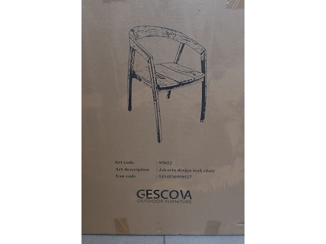 Jakarta teak gescova stoel - afbeelding 3 van  4