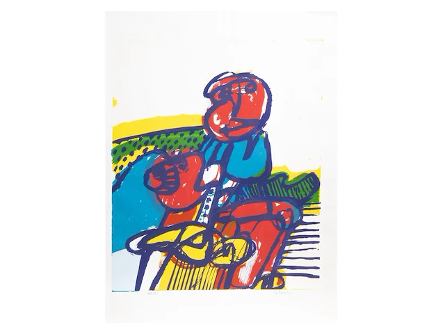 Jan cobbaert (1909-1995), untitled, lithograph, n° 49/95 64.5 x 54 cm. (25.39 x 21.26 in.) - afbeelding 2 van  6