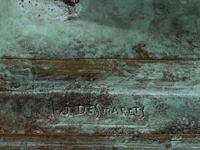 Jan desmarets (1961), horseback rider, green patinated bronze on a belgian bluestone column the bronze: 80 cm. (31 1/2 in.), with stand: 170 cm. (66.93 in.) - afbeelding 2 van  10