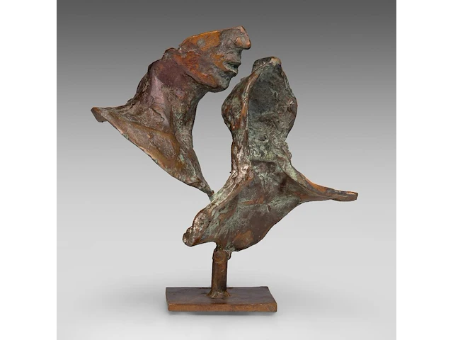 Jan desmarets (1961), kissing couple, patinated bronze, n° 21/21 25 cm. (9.83 in.) - afbeelding 4 van  7