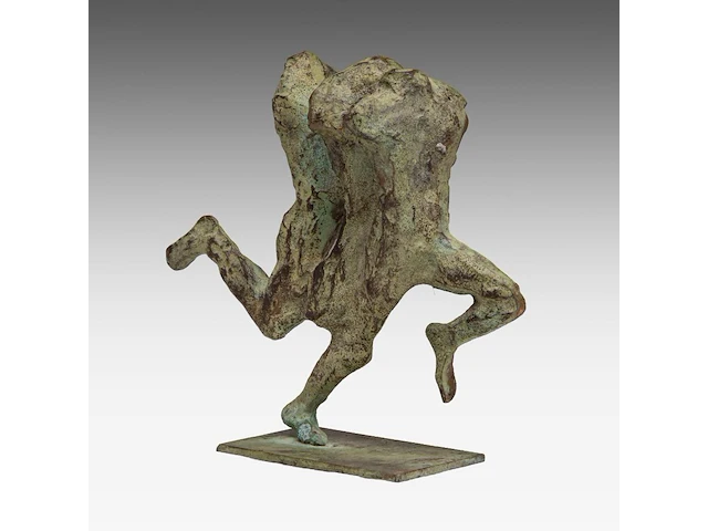 Jan desmarets (1961), 'la course' (1996), patinated bronze, n° 552/1350 14 cm. (5.50 in.) - afbeelding 1 van  8