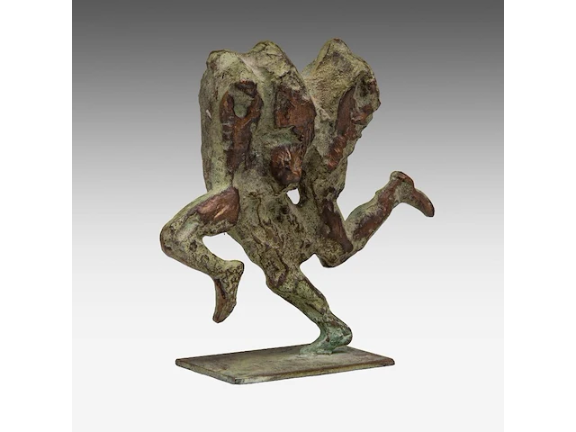 Jan desmarets (1961), 'la course' (1996), patinated bronze, n° 552/1350 14 cm. (5.50 in.) - afbeelding 4 van  8