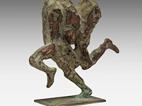 Jan desmarets (1961), 'la course' (1996), patinated bronze, n° 552/1350 14 cm. (5.50 in.) - afbeelding 4 van  8