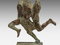 Jan desmarets (1961), 'la course' (1996), patinated bronze, n° 552/1350 14 cm. (5.50 in.) - afbeelding 5 van  8