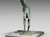 Jan desmarets (1961), prancing horse, green patinated bronze, n° 5/8 76 cm. (29.92 in.) - afbeelding 3 van  7