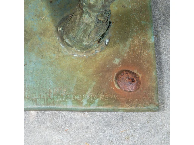 Jan desmarets (1961), prancing horse, green patinated bronze, n° 5/8 76 cm. (29.92 in.) - afbeelding 7 van  7