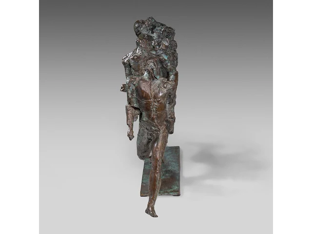 Jan desmarets (1961), runners, patinated bronze, artist proof 46 x 92 cm. (18.10 x 36.21 in.) - afbeelding 3 van  8