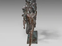 Jan desmarets (1961), runners, patinated bronze, artist proof 46 x 92 cm. (18.10 x 36.21 in.) - afbeelding 3 van  8