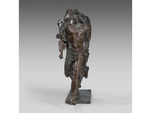 Jan desmarets (1961), runners, patinated bronze, artist proof 46 x 92 cm. (18.10 x 36.21 in.) - afbeelding 7 van  8