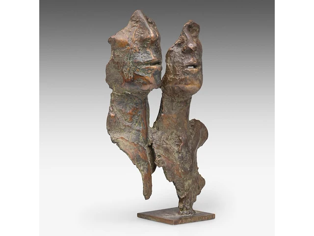 Jan desmarets (1961), two heads, artist proof, n° iv/iv 35.5 cm. (13.98 in.) - afbeelding 7 van  9