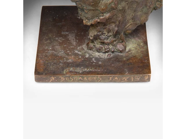 Jan desmarets (1961), two heads, artist proof, n° iv/iv 35.5 cm. (13.98 in.) - afbeelding 9 van  9