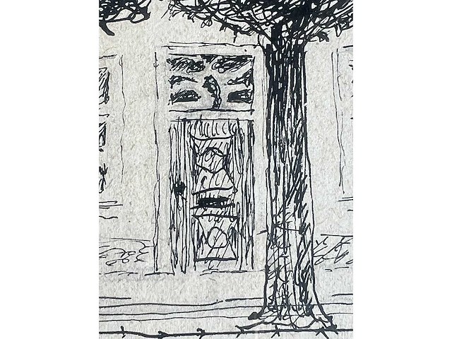Jan hendrik koning - tree faces - originele tekening - afbeelding 2 van  10