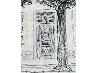 Jan hendrik koning - tree faces - originele tekening - afbeelding 2 van  10