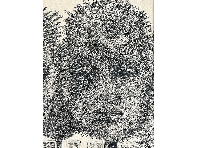 Jan hendrik koning - tree faces - originele tekening - afbeelding 7 van  10