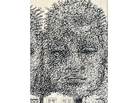 Jan hendrik koning - tree faces - originele tekening - afbeelding 7 van  10