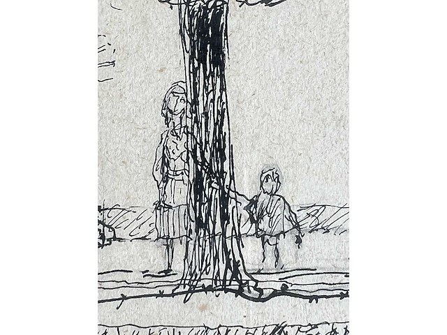 Jan hendrik koning - tree faces - originele tekening - afbeelding 10 van  10