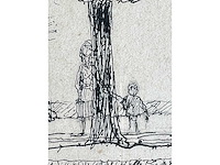 Jan hendrik koning - tree faces - originele tekening - afbeelding 10 van  10
