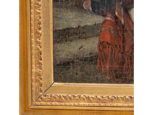 Jan portielje (1829-1908), gipsy girl, oil on canvas 67 x 51.5 cm. (26.37 x 20.28 in.), frame: 98 x 82 cm. (38.57 x 32.28 in.) - afbeelding 4 van  6