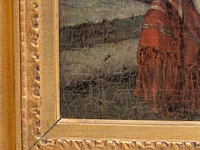 Jan portielje (1829-1908), gipsy girl, oil on canvas 67 x 51.5 cm. (26.37 x 20.28 in.), frame: 98 x 82 cm. (38.57 x 32.28 in.) - afbeelding 4 van  6