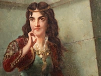 Jan portielje (1829-1908), gipsy girl, oil on canvas 67 x 51.5 cm. (26.37 x 20.28 in.), frame: 98 x 82 cm. (38.57 x 32.28 in.) - afbeelding 5 van  6