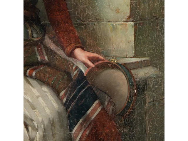 Jan portielje (1829-1908), gipsy girl, oil on canvas 67 x 51.5 cm. (26.37 x 20.28 in.), frame: 98 x 82 cm. (38.57 x 32.28 in.) - afbeelding 6 van  6