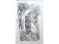 Jan schoonhoven - t87-32 - oost-indische inkt op papier - afbeelding 1 van  5