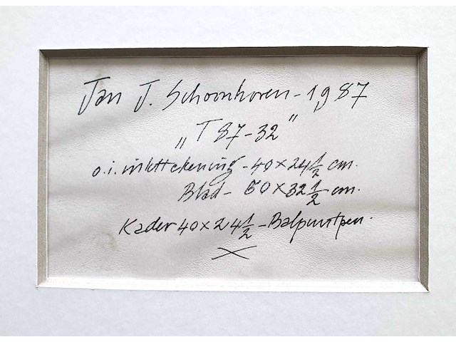 Jan schoonhoven - t87-32 - oost-indische inkt op papier - afbeelding 5 van  5
