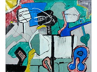 Jan van der ster - olie op doek - 50x60 cm - 1986 - afbeelding 2 van  4