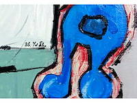 Jan van der ster - olie op doek - 50x60 cm - 1986 - afbeelding 3 van  4